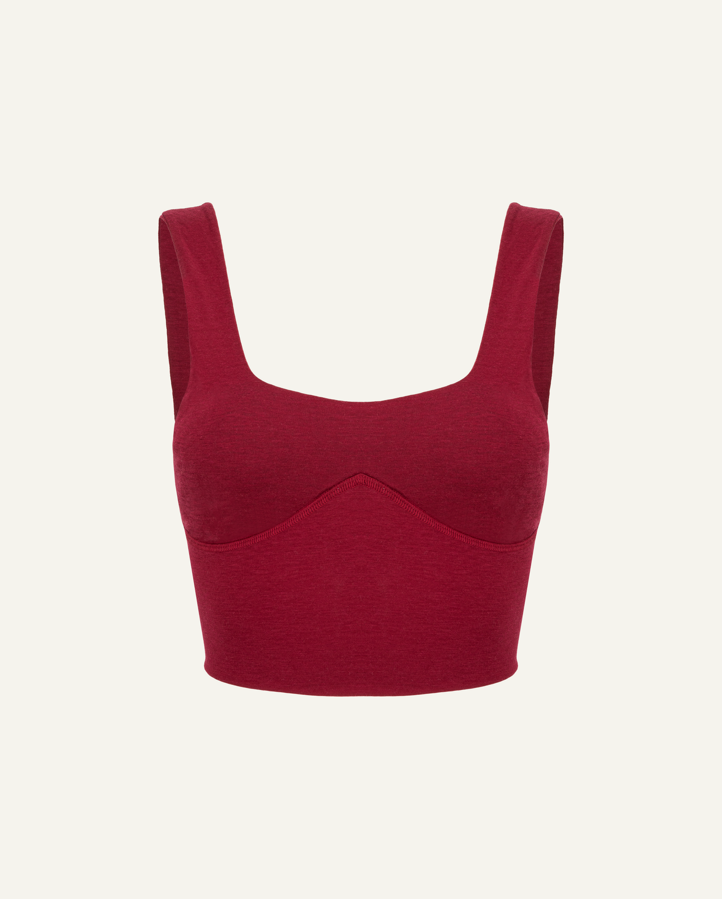 Women's Lyocell/Wool Sports Bra - Burgundy