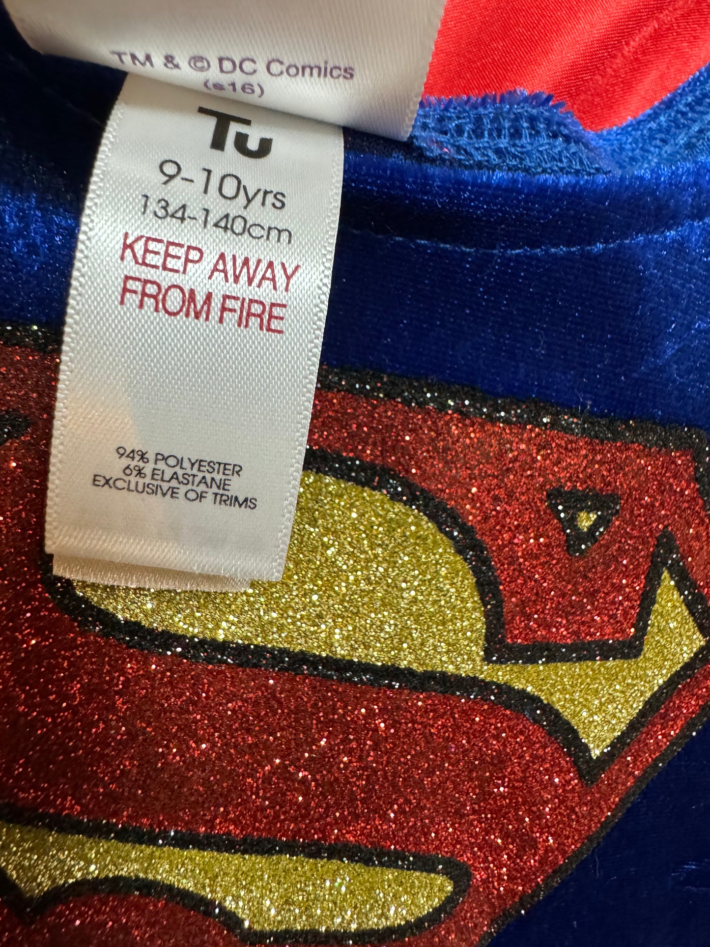 TU Supergirl fancy dress, 9-10 years