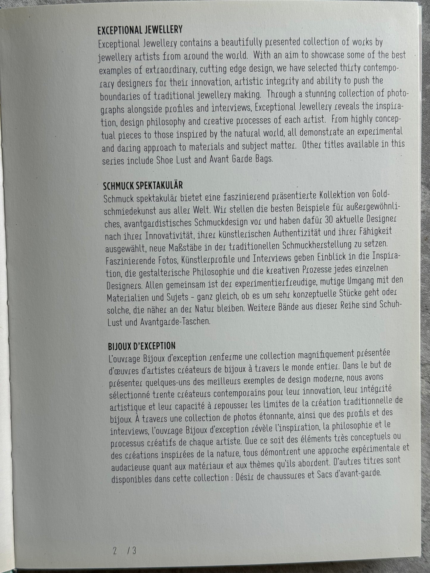 Book “ Exceptional Jewellery”