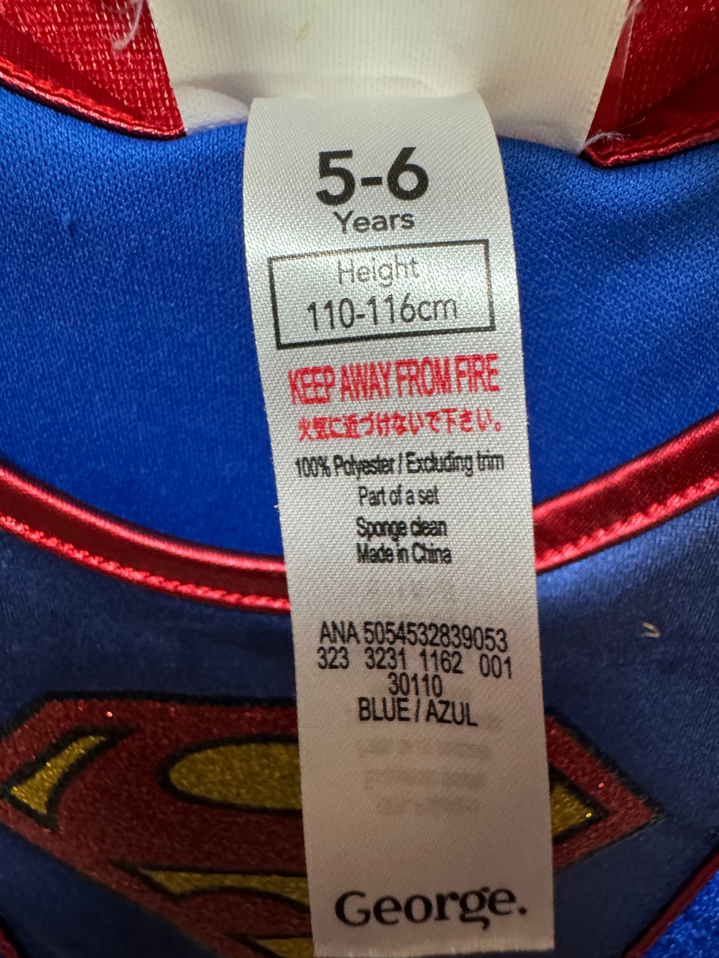 Halloween Party Dress, Superman girl, 5-6 years