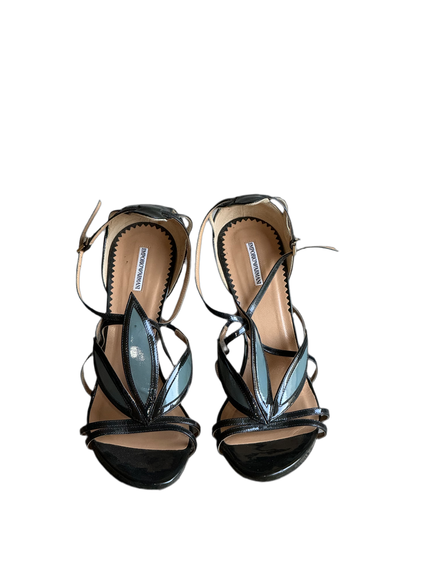 Emporio Armani open ladies heeled blue shoes, size 39