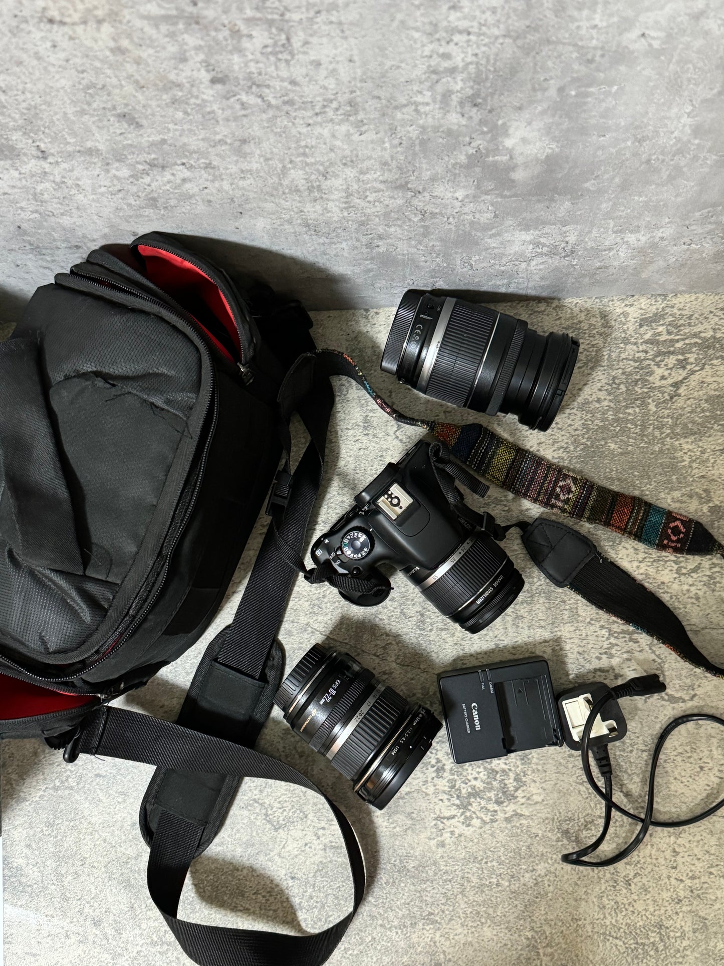 Canon EOS 550D camera and lenses set