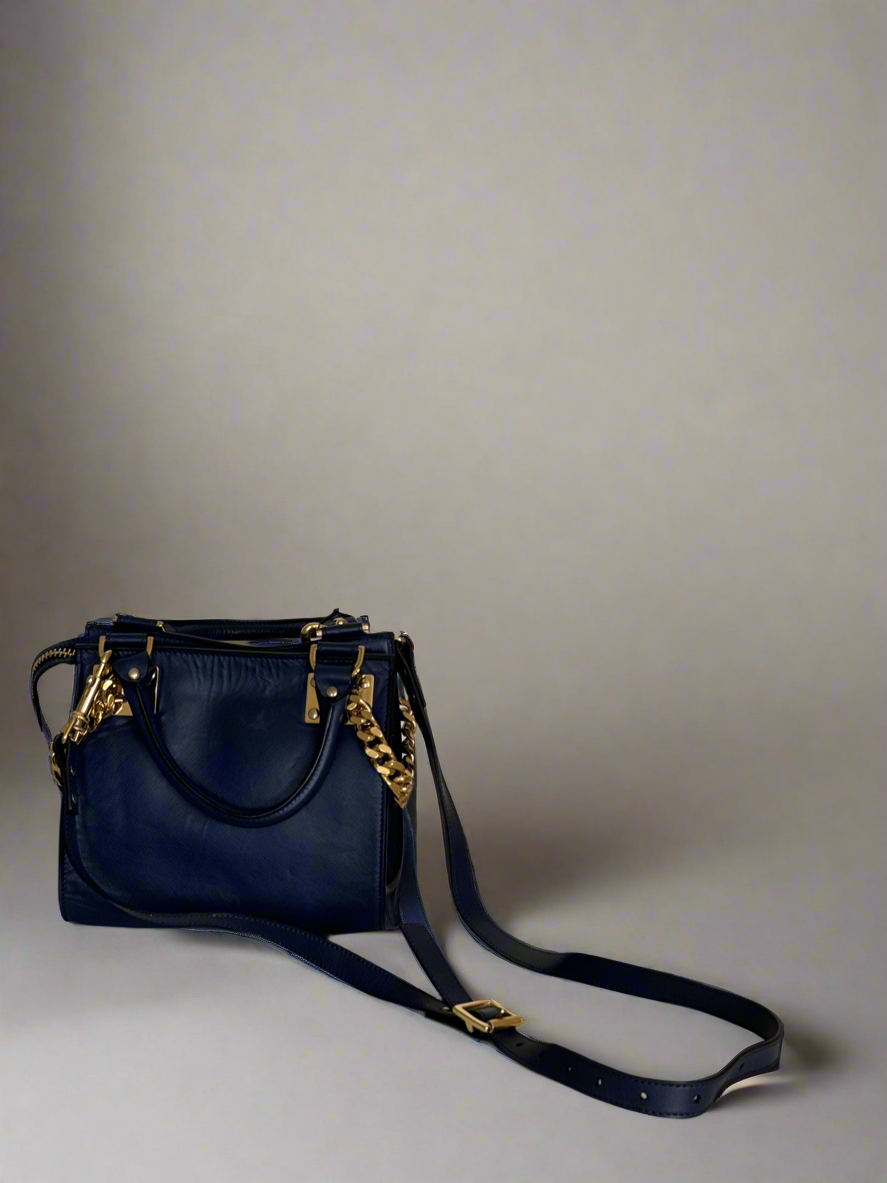 Sophie Hulme, Dark Navy Leather Handbag