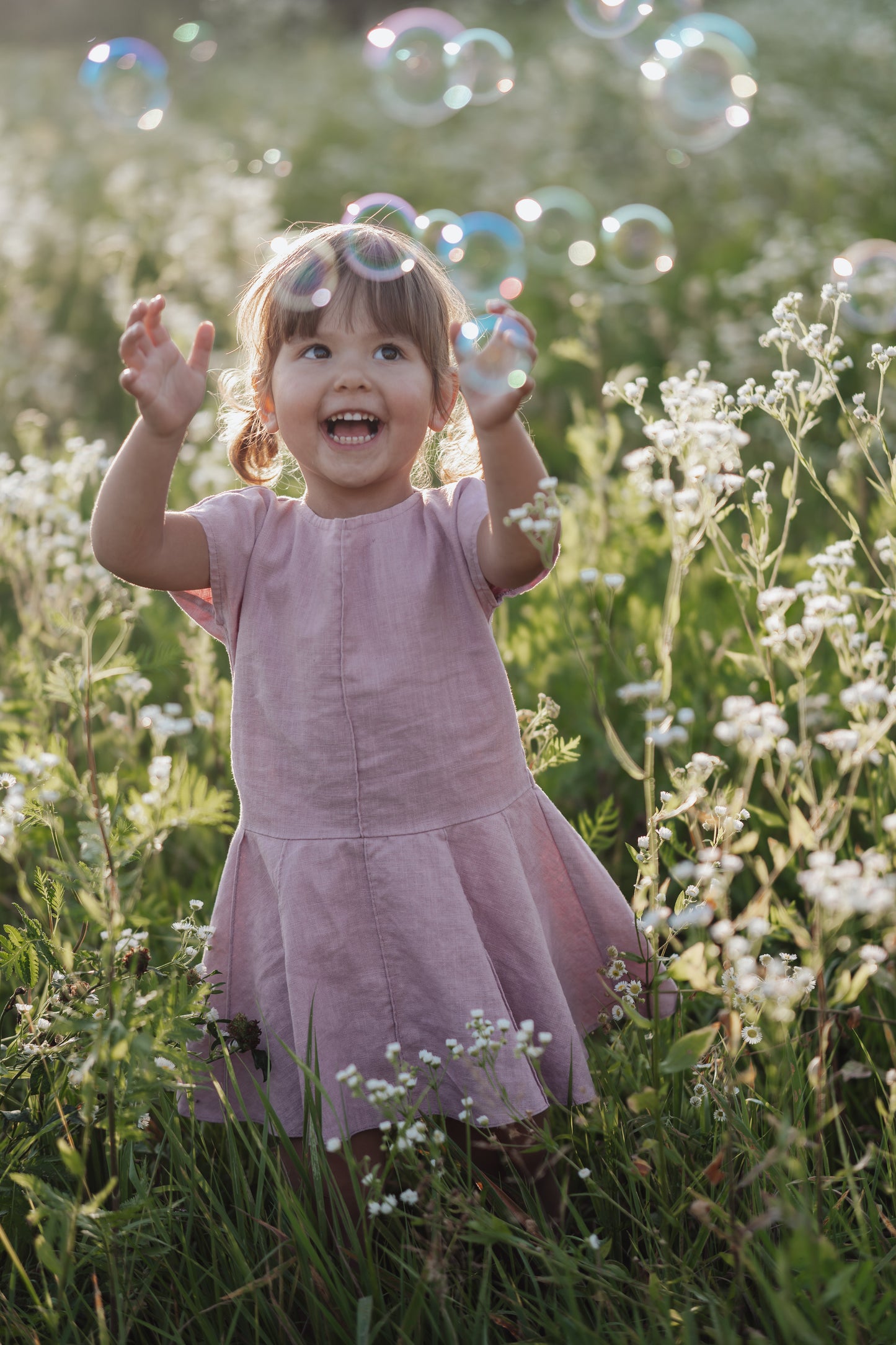 Ramie Baby/Kid Dress - Charcoal
