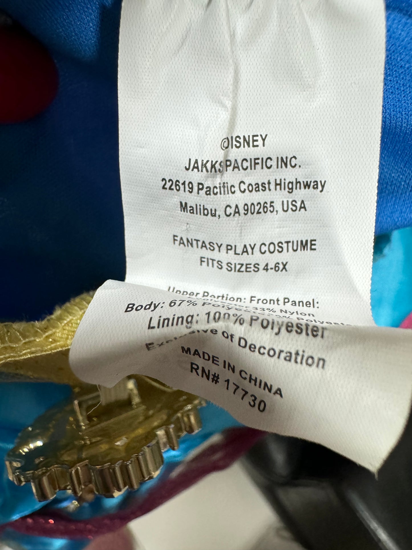 Disney Jasmin Dress, 4-6 years