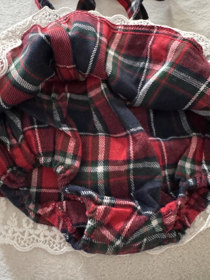 Preloved Tartan Plaid Bloomer Skirt with Lace Trim – Baby Girl