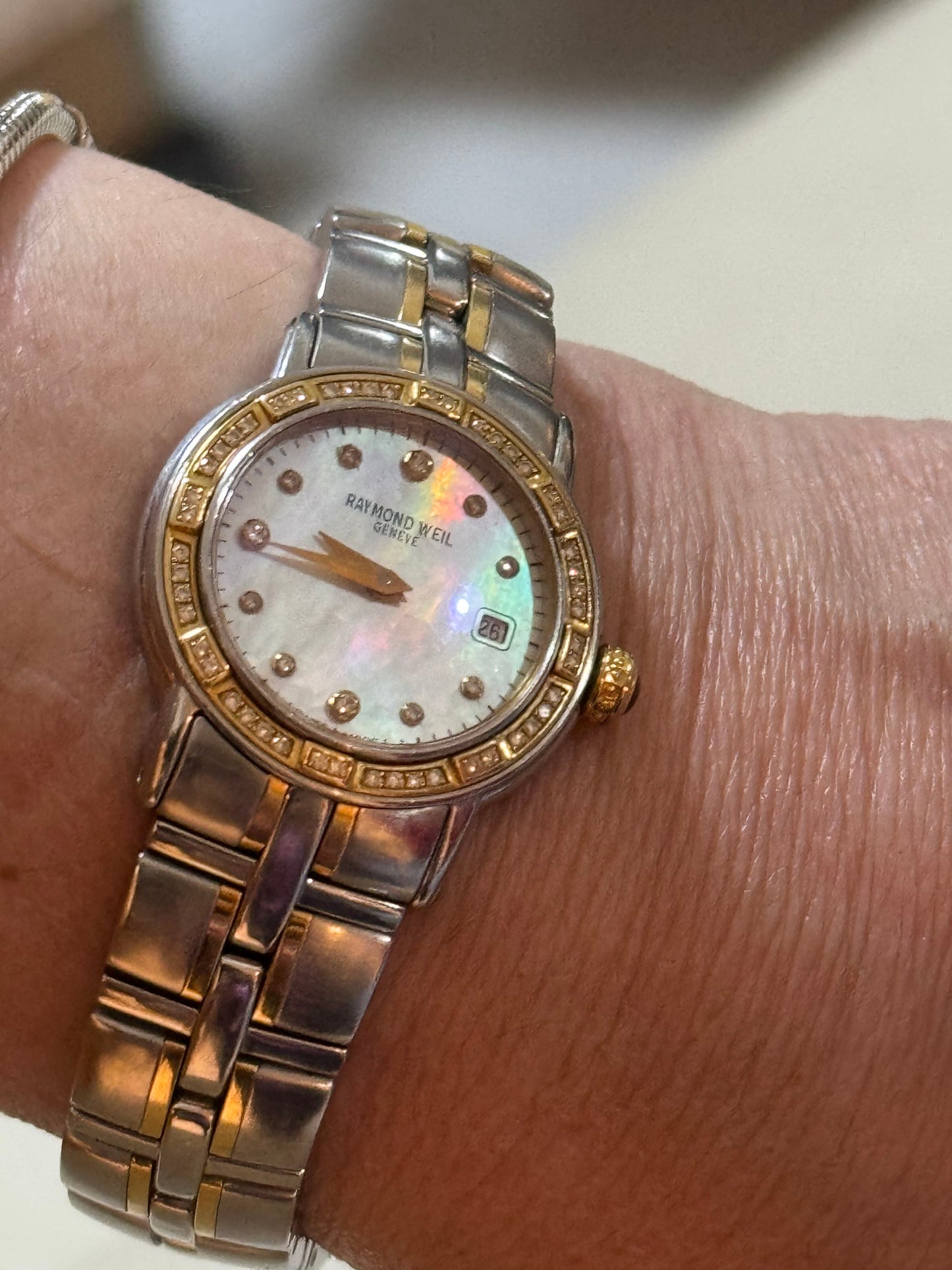 RW luxury ladies watch with diamonds