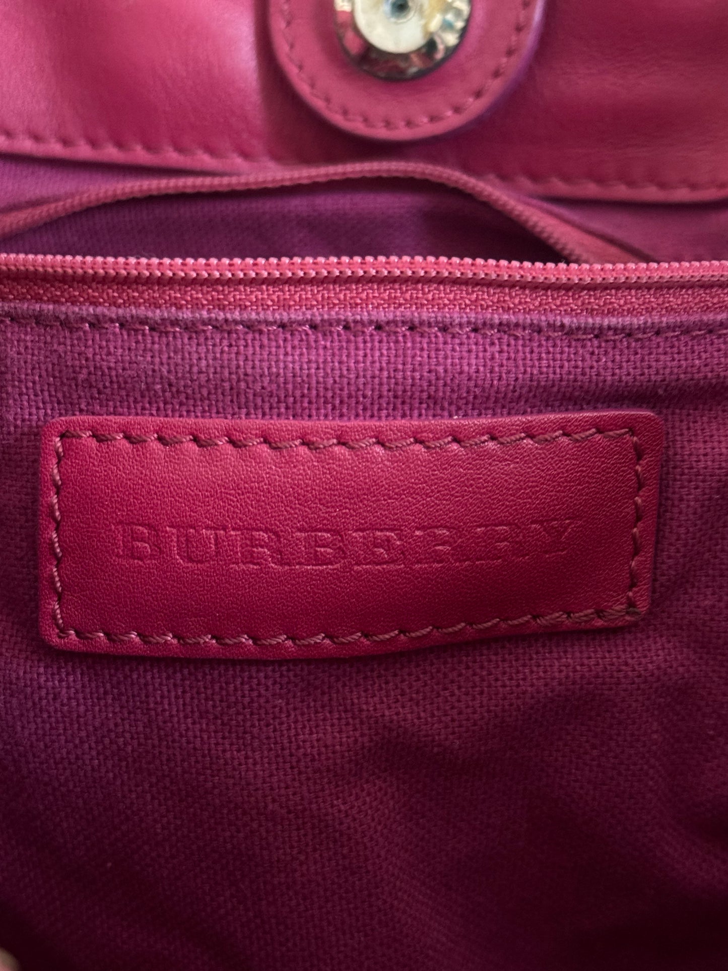Burberry Pink Leather Handbag