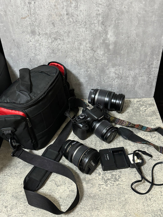 Canon EOS 550D camera and lenses set