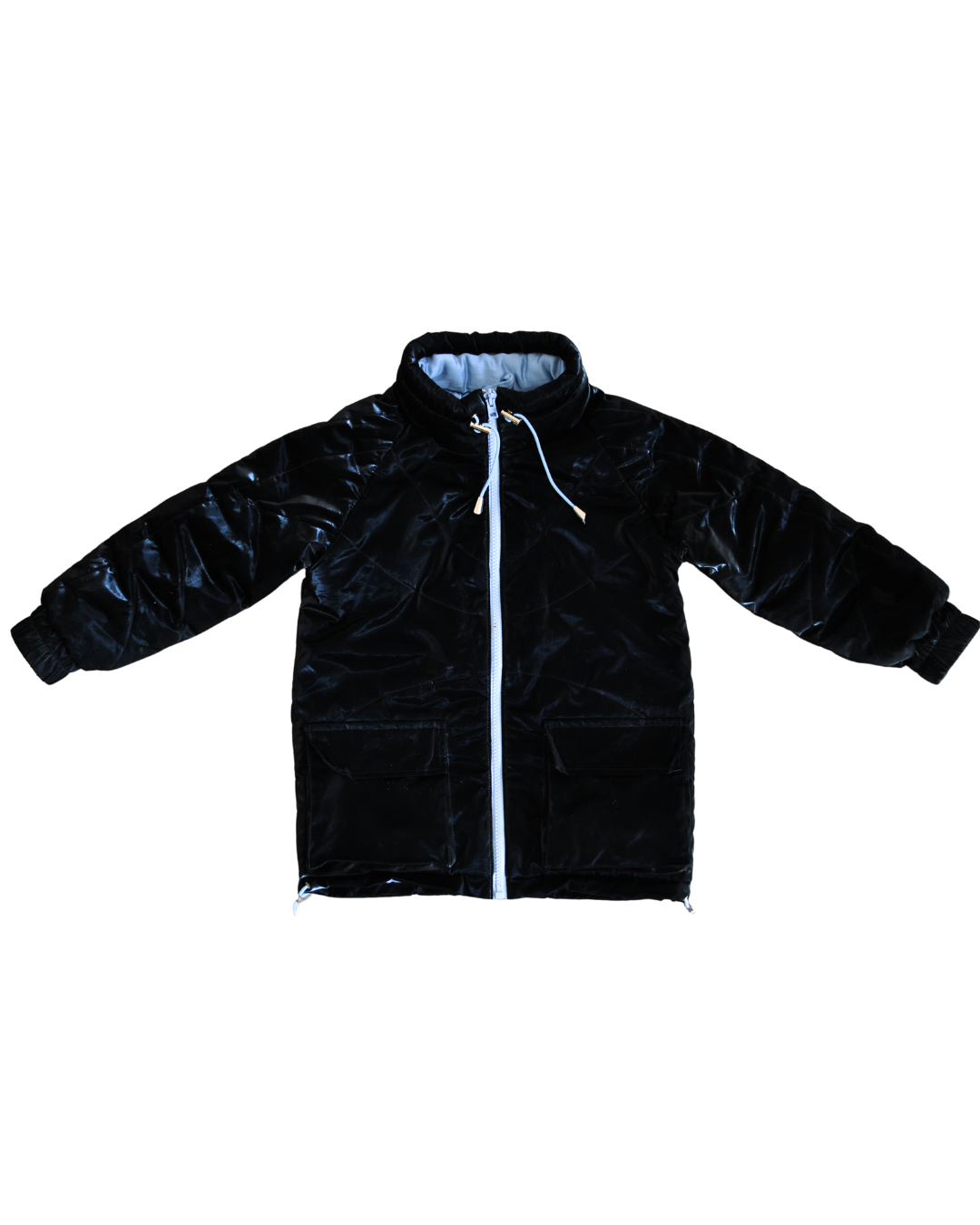 Kid's Wool Puff Jacket - Black - Natural, Non-Toxic & Insulated with 100% Wool