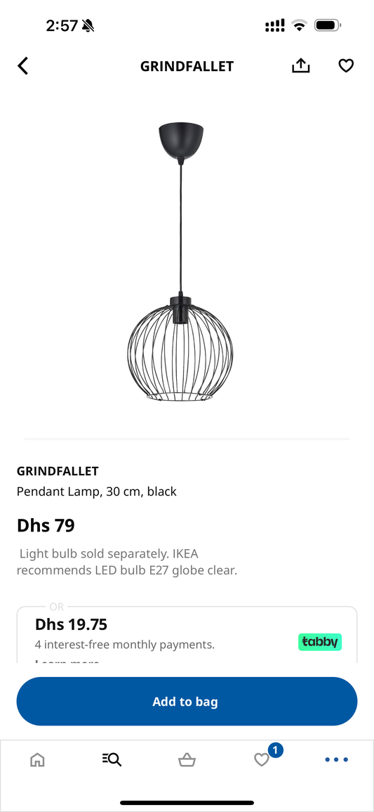 IKEA ceiling pendant lamp