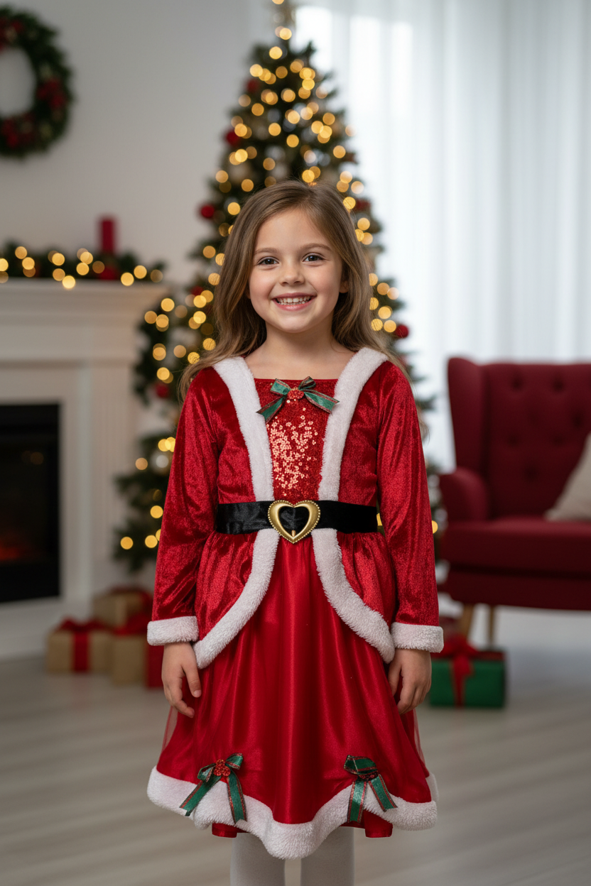 TU Santa Dress for 7-8 years old girl