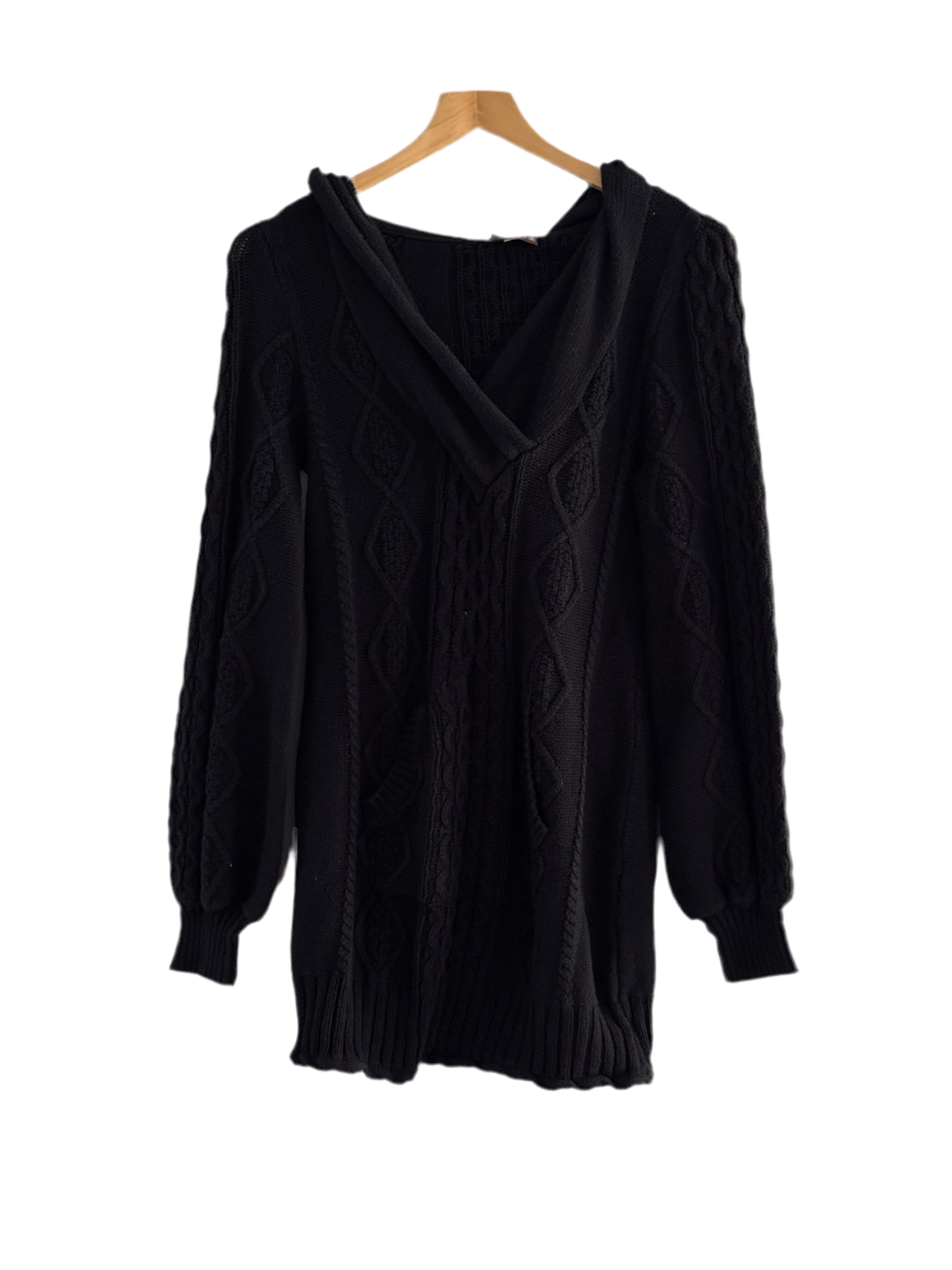 JLO by Jenniffer Lopez Long knitted hoodie, size L