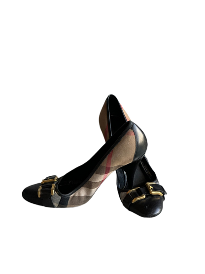 Burberry Classic Check Cotton Blend Baby Pumps ladies shoes, size 41