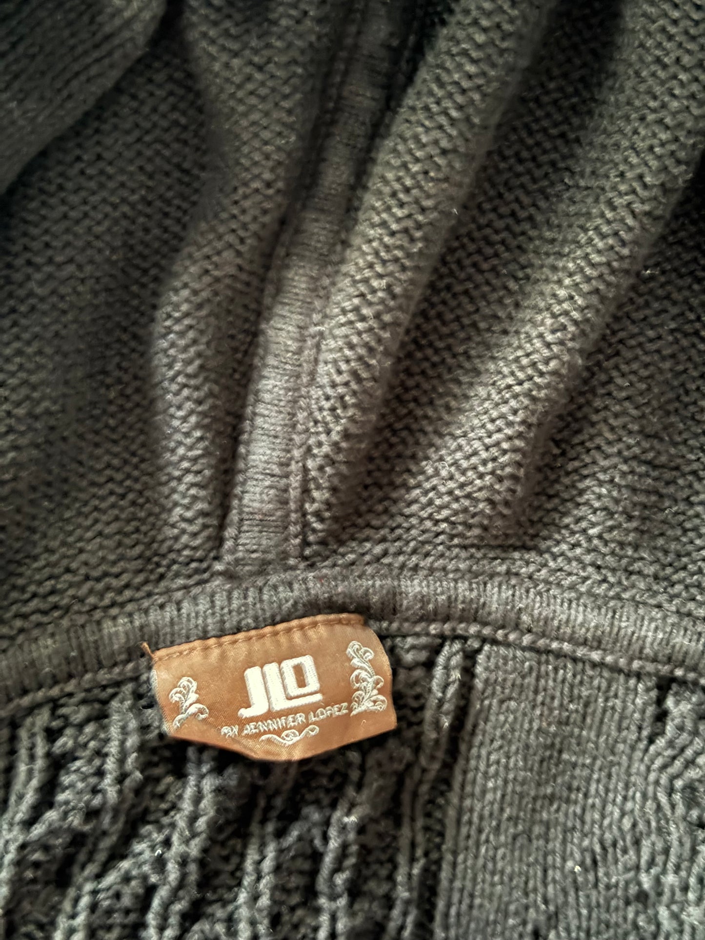 JLO by Jenniffer Lopez Long knitted hoodie, size L