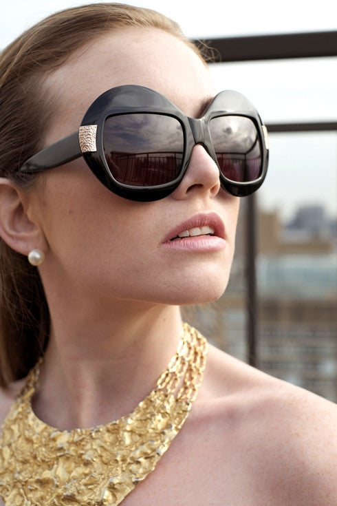 “Darylynn” Oversized Vintage Sunglasses, Italy