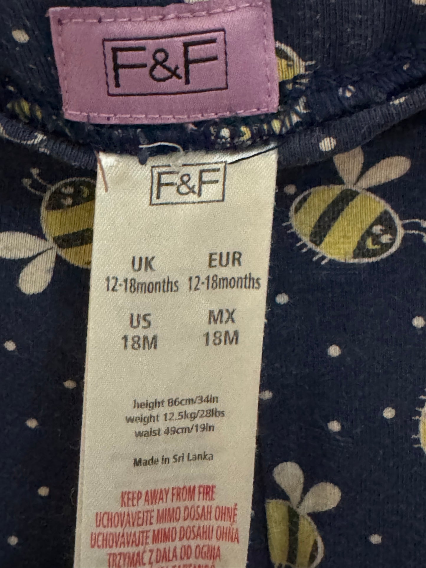 F&F baby leggings, 12-18 months