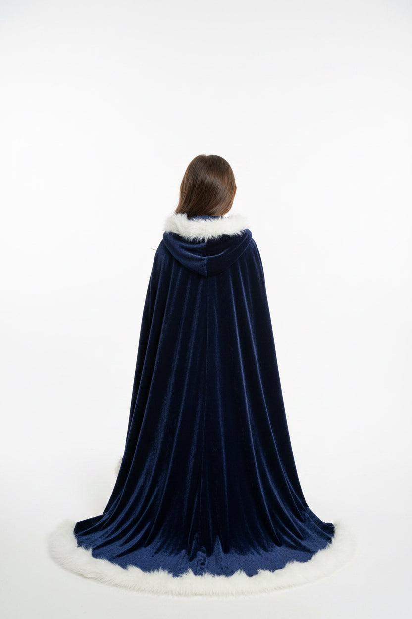Preloved “I want to be” medieval dress and velvet poncho, for a 5-6years old girl