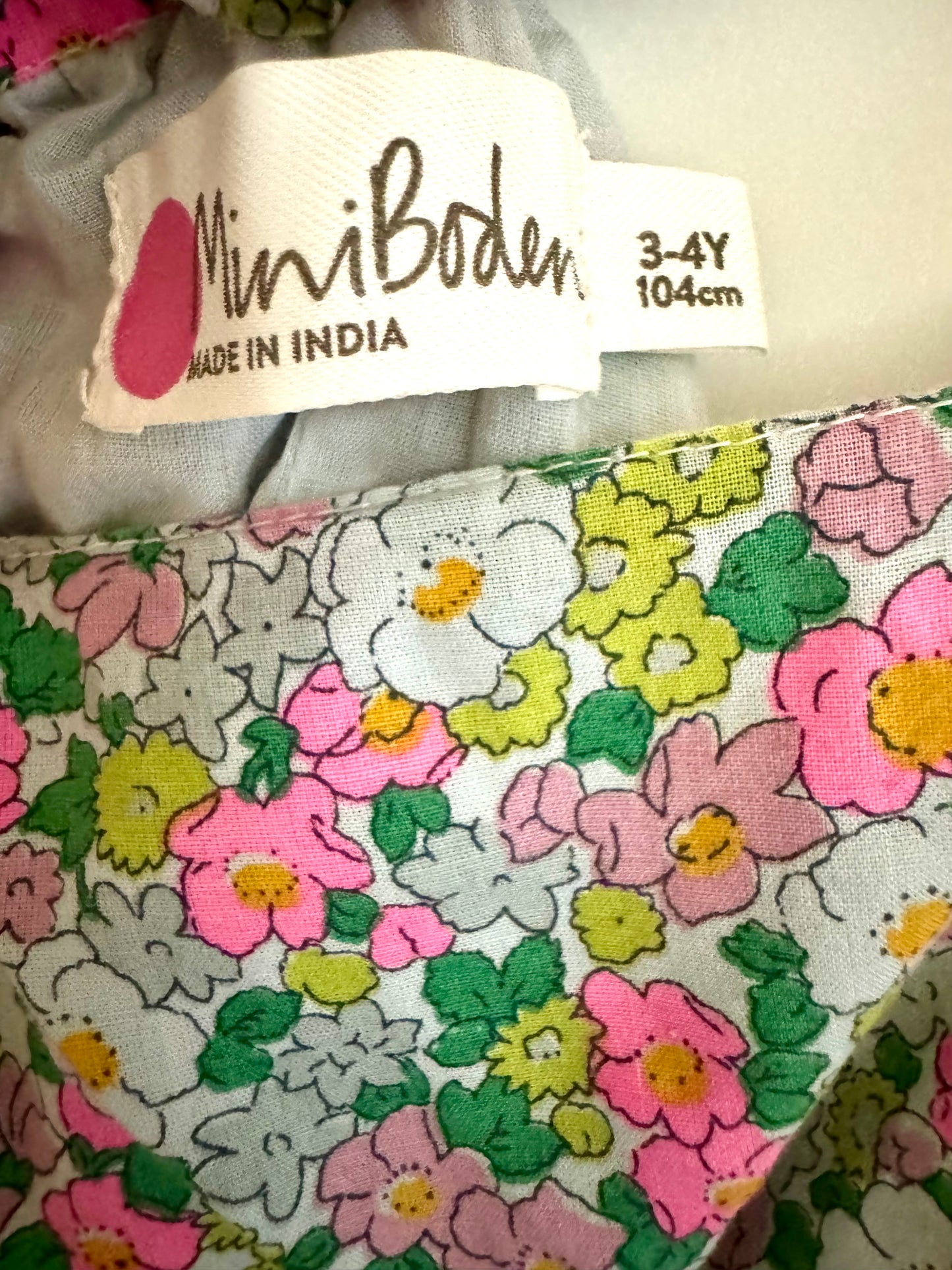 Mini Boden Crossed back floral dress, 3-4 yo