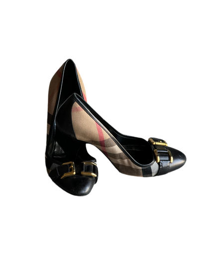 Burberry Classic Check Cotton Blend Baby Pumps ladies shoes, size 41