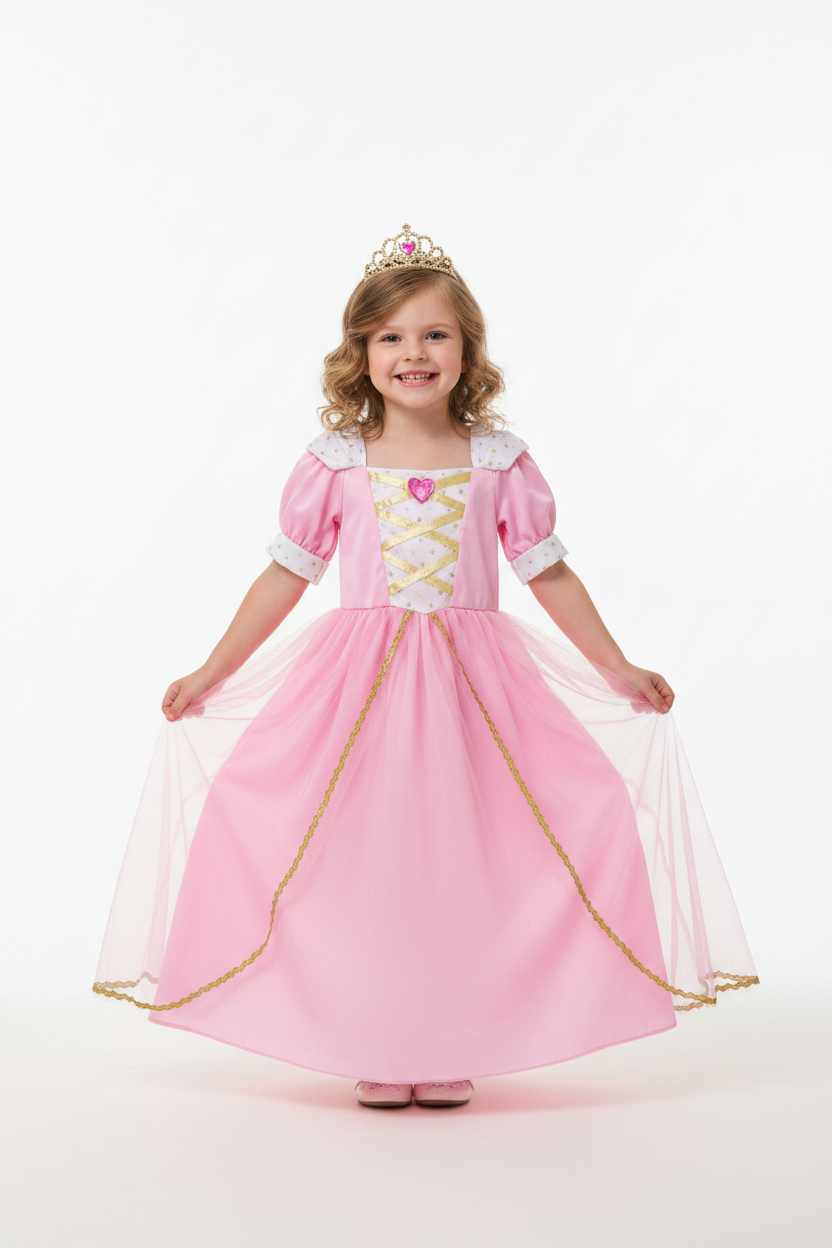 Preloved Fancy pink dress, 11-12 years