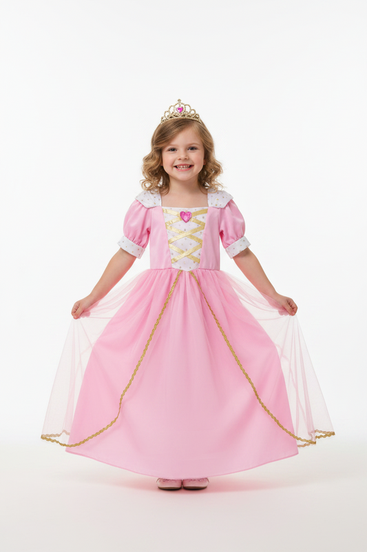 Preloved Fancy pink dress, 11-12 years