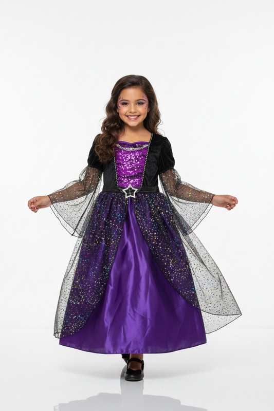 Preloved Magical Night Costumes Dress and hat for a 10-years old girl
