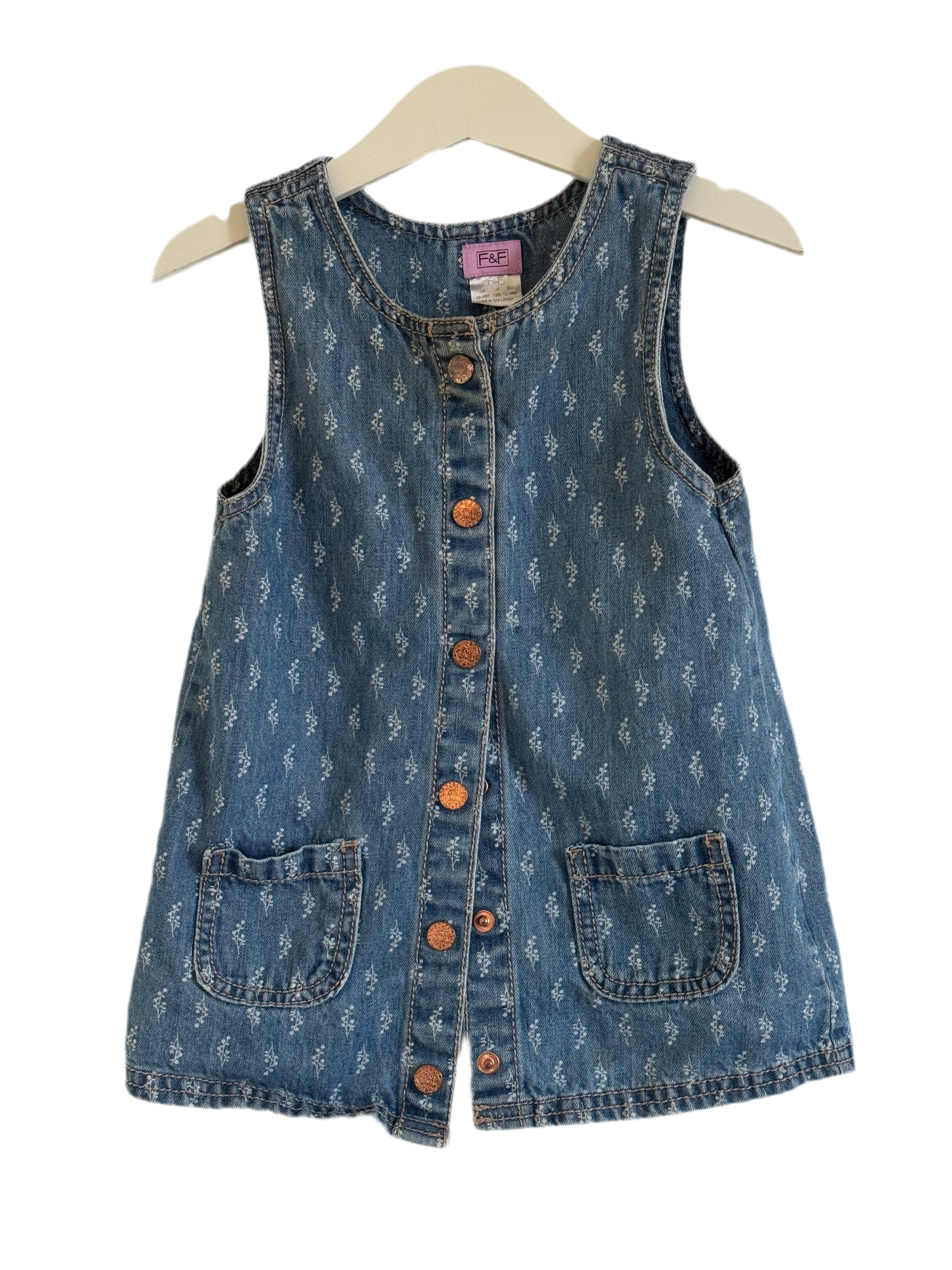 F&F jeans dress for a 12-18 months babies