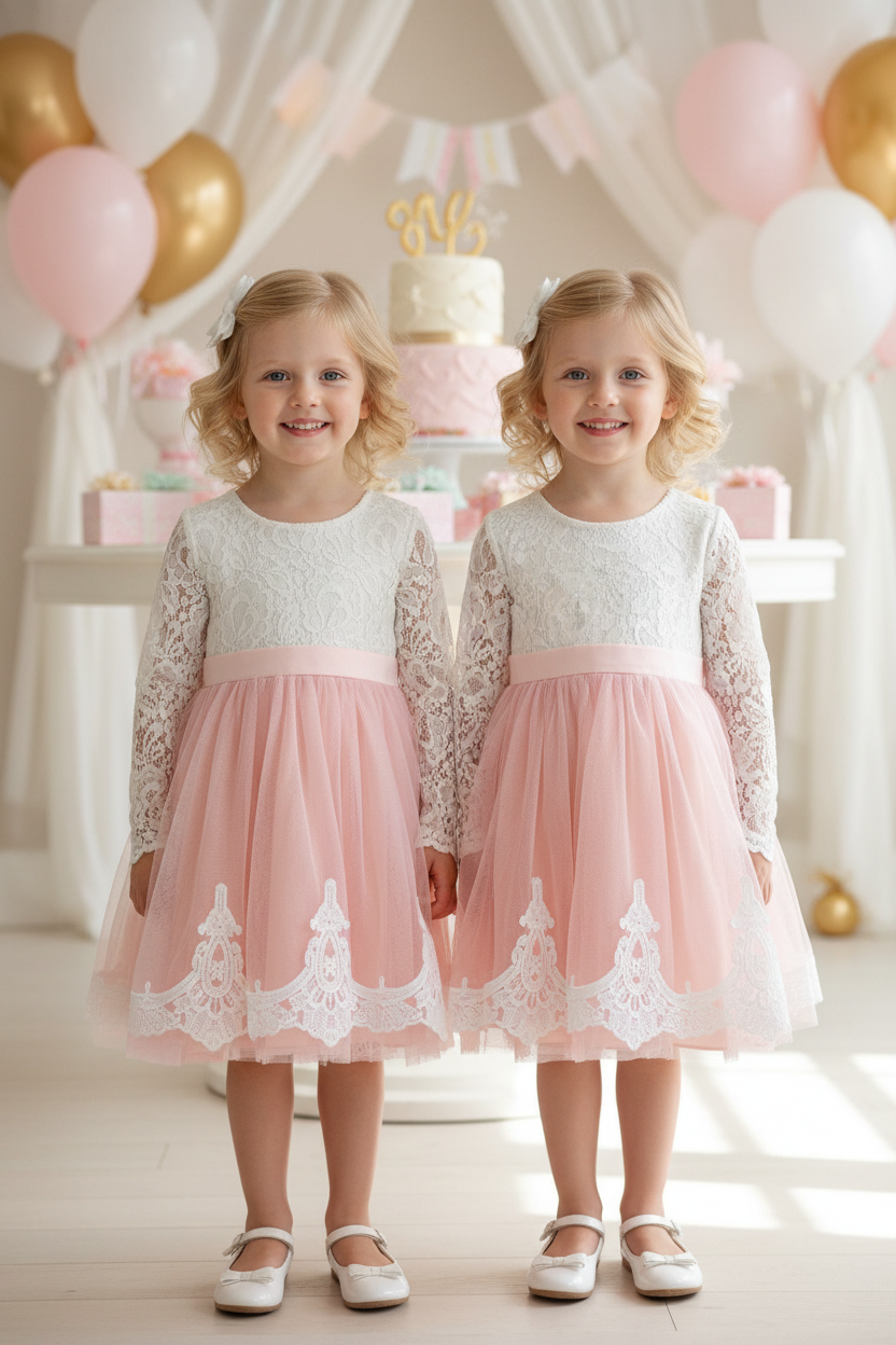 Party dresses for twins, new, with tags, height 120 cm