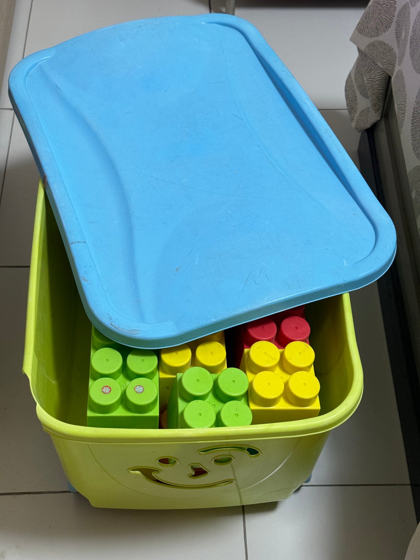 Box of giant lego