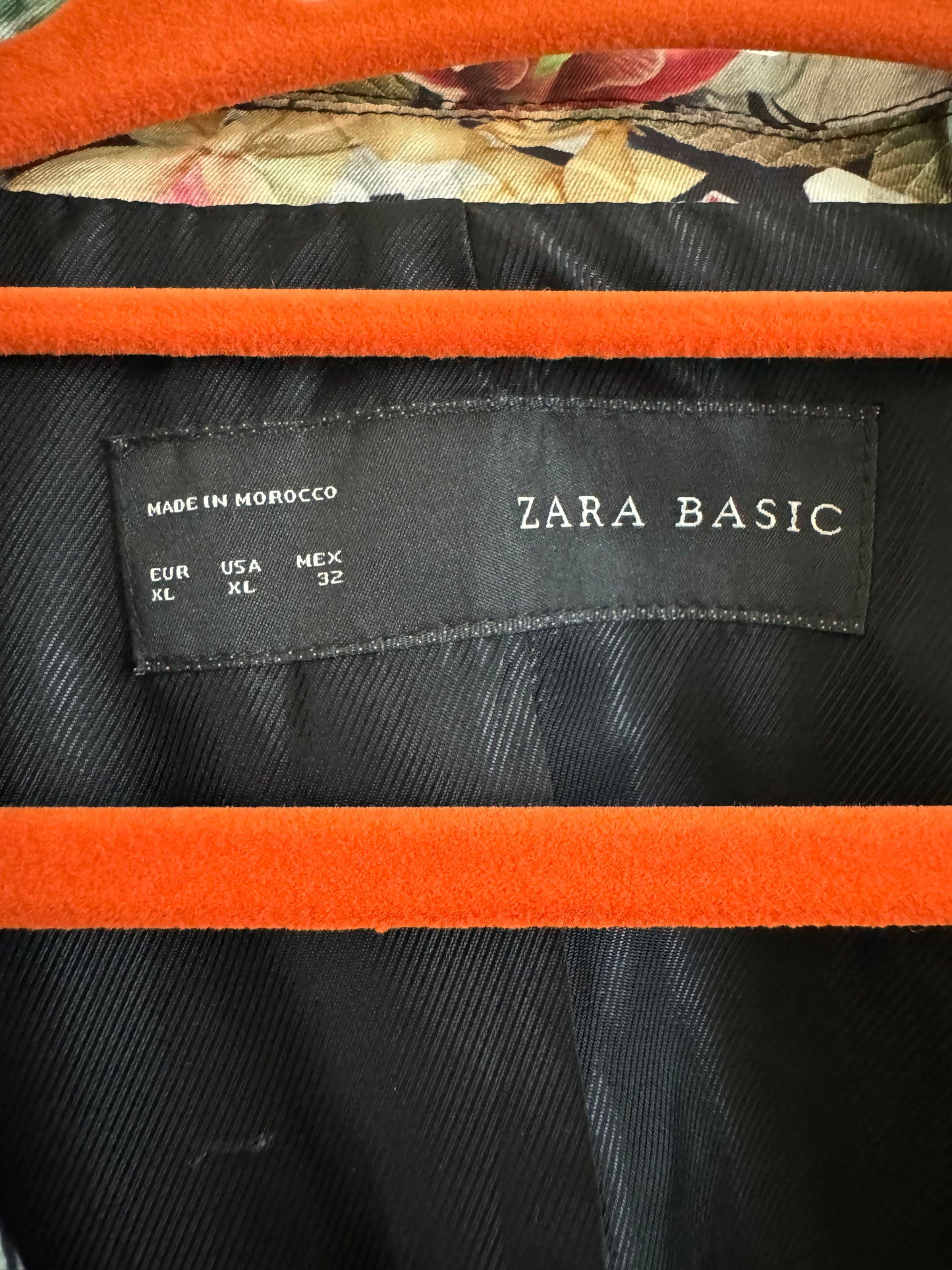 Zara ladies floral patterned jacket, size XL