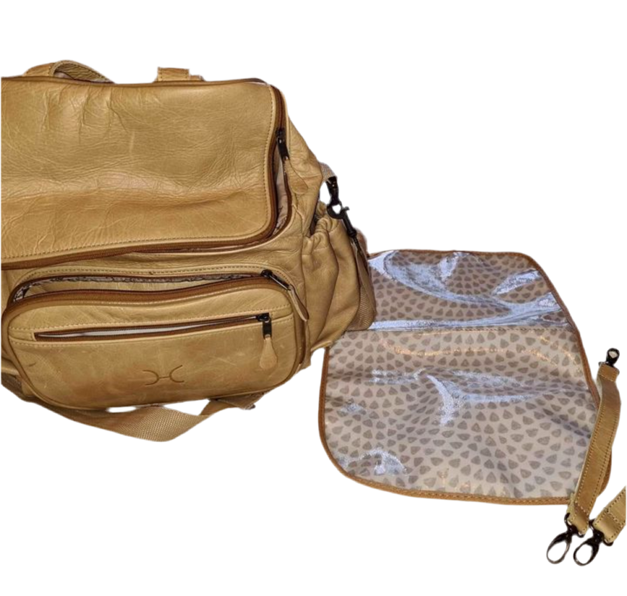 “Thandana”Leather Nappy Backpack