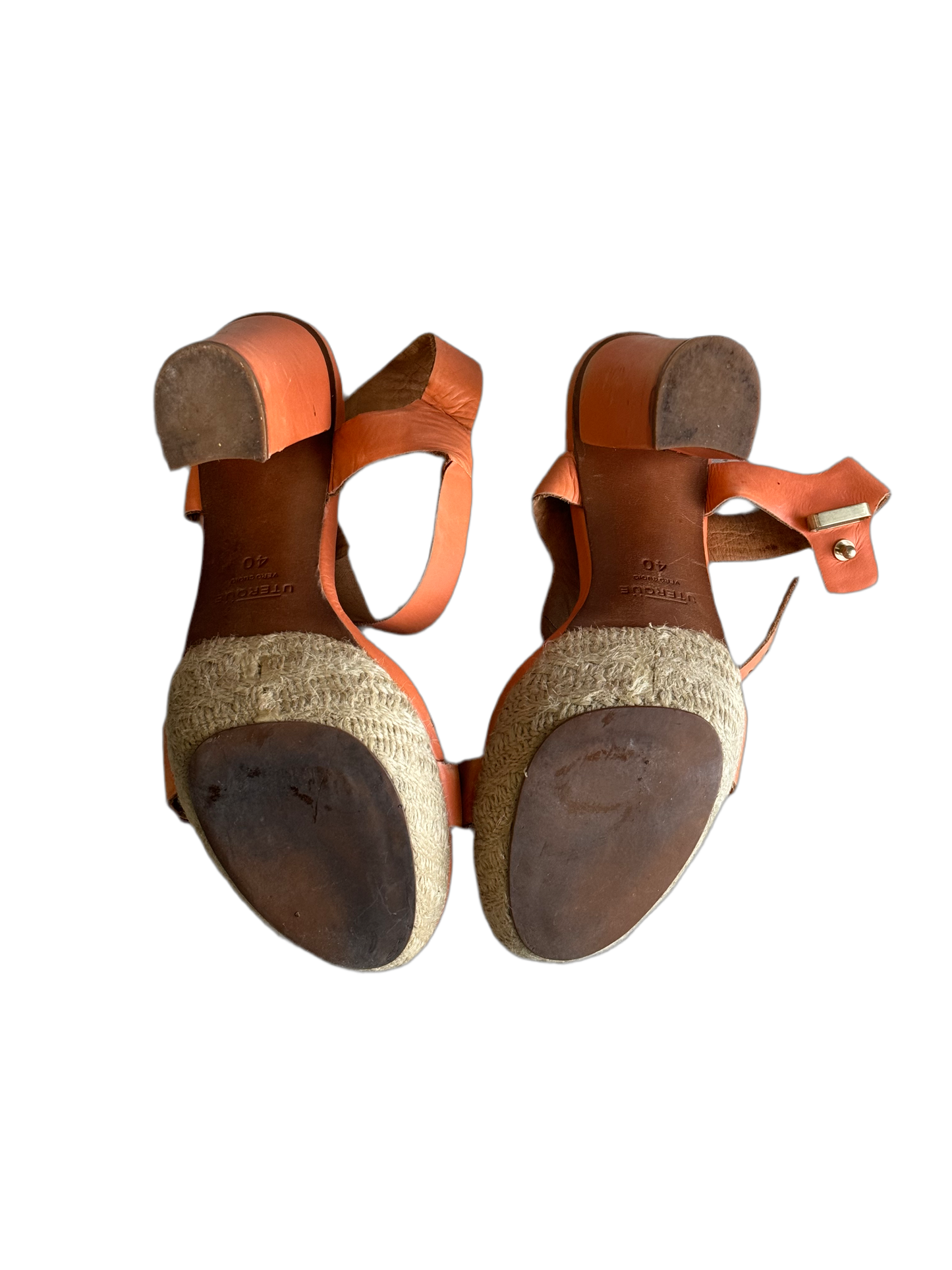Uterque Ladies Orange Shoes, size 40