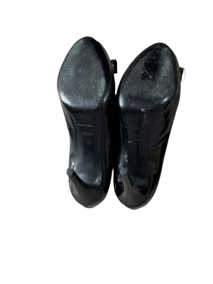 Emporio Armani black glossy ladies shoes, size 40