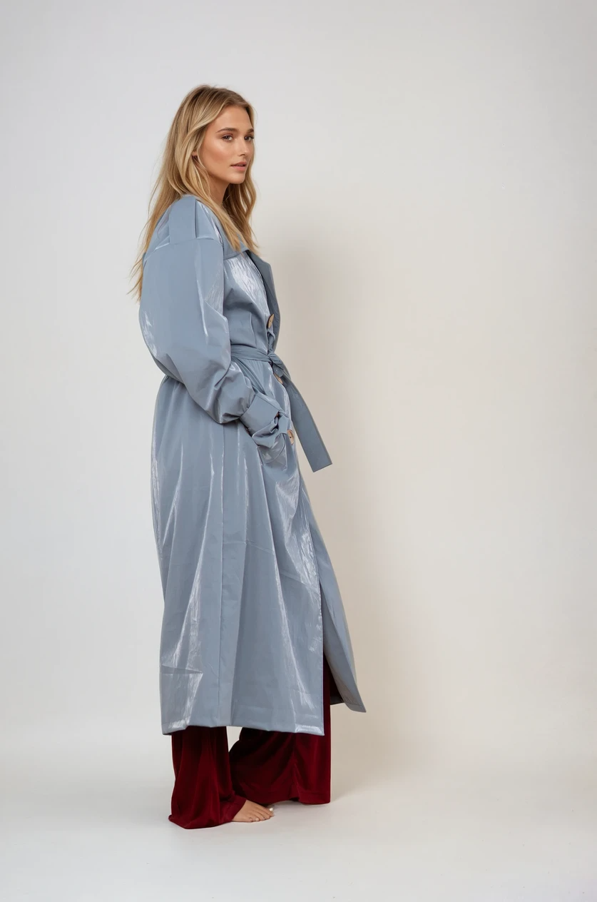Trench Coat - Light Blue