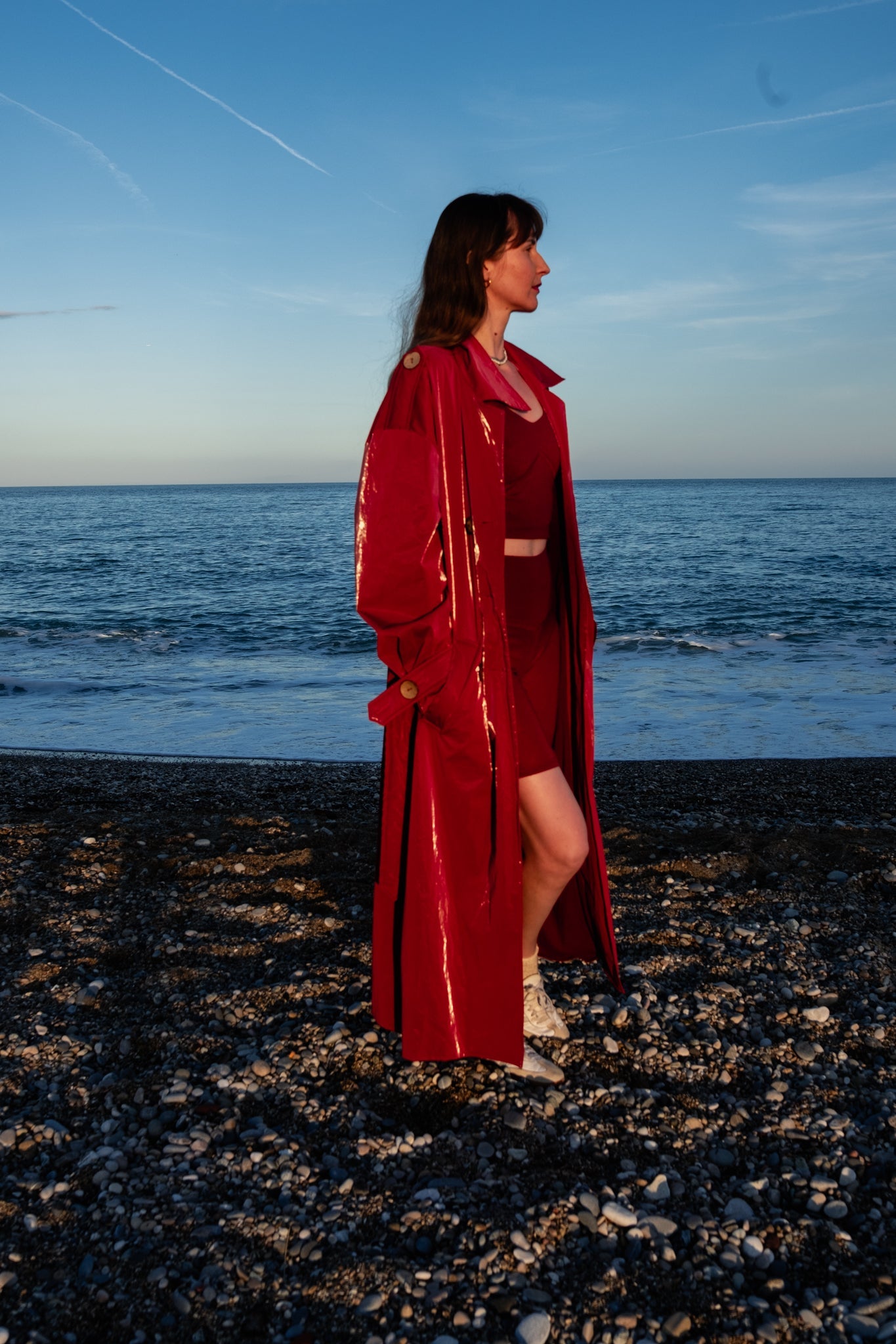 Women's Lyocell/Wool Sports Bra - Burgundy