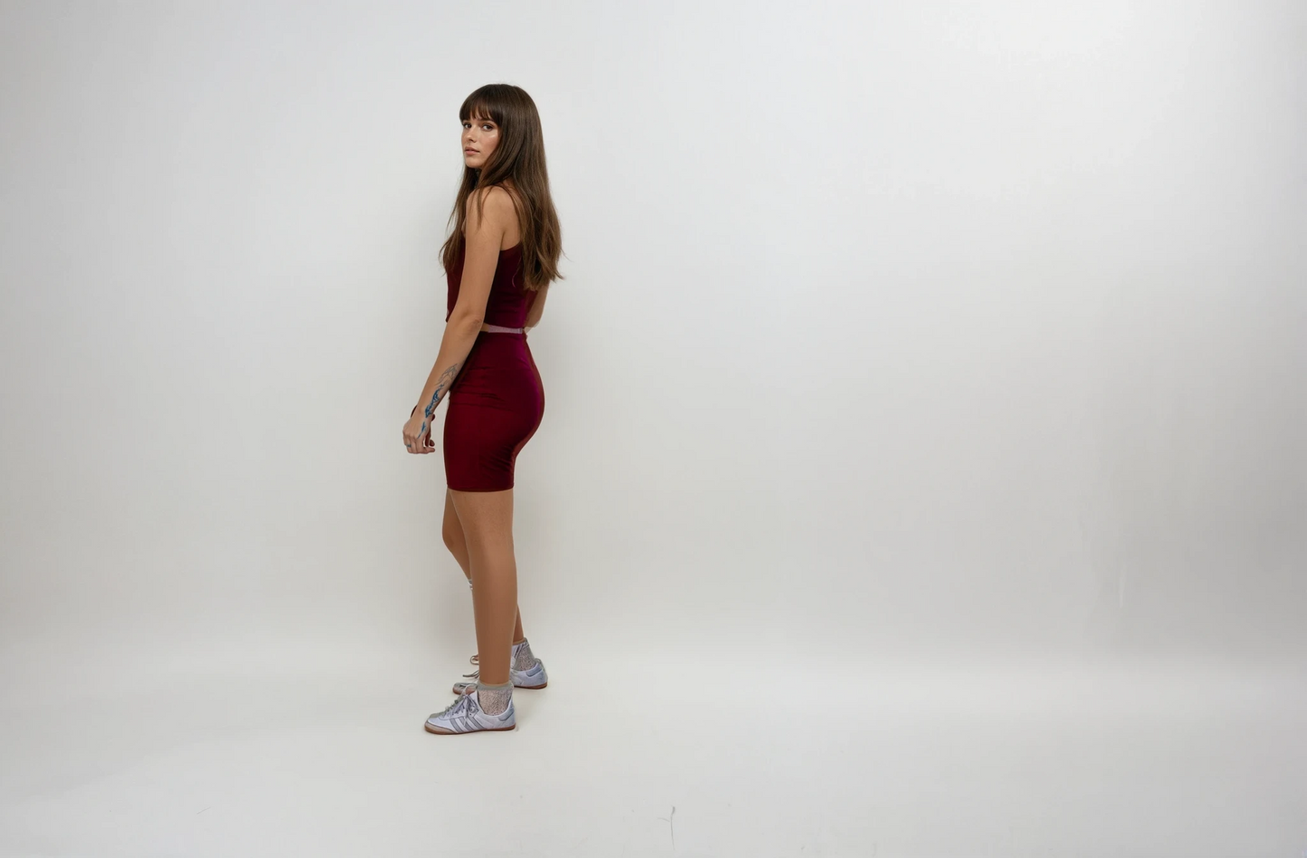 Women's Lyocell/Wool Sports Shorts - Burgundy