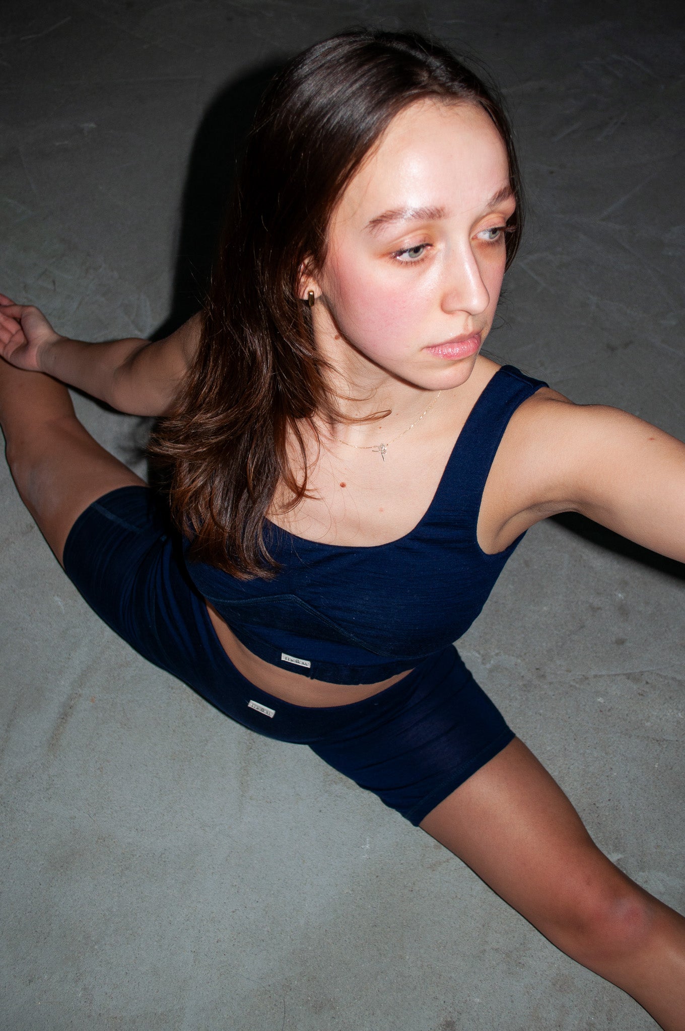 Merino Wool Sports Bra - Dark Blue