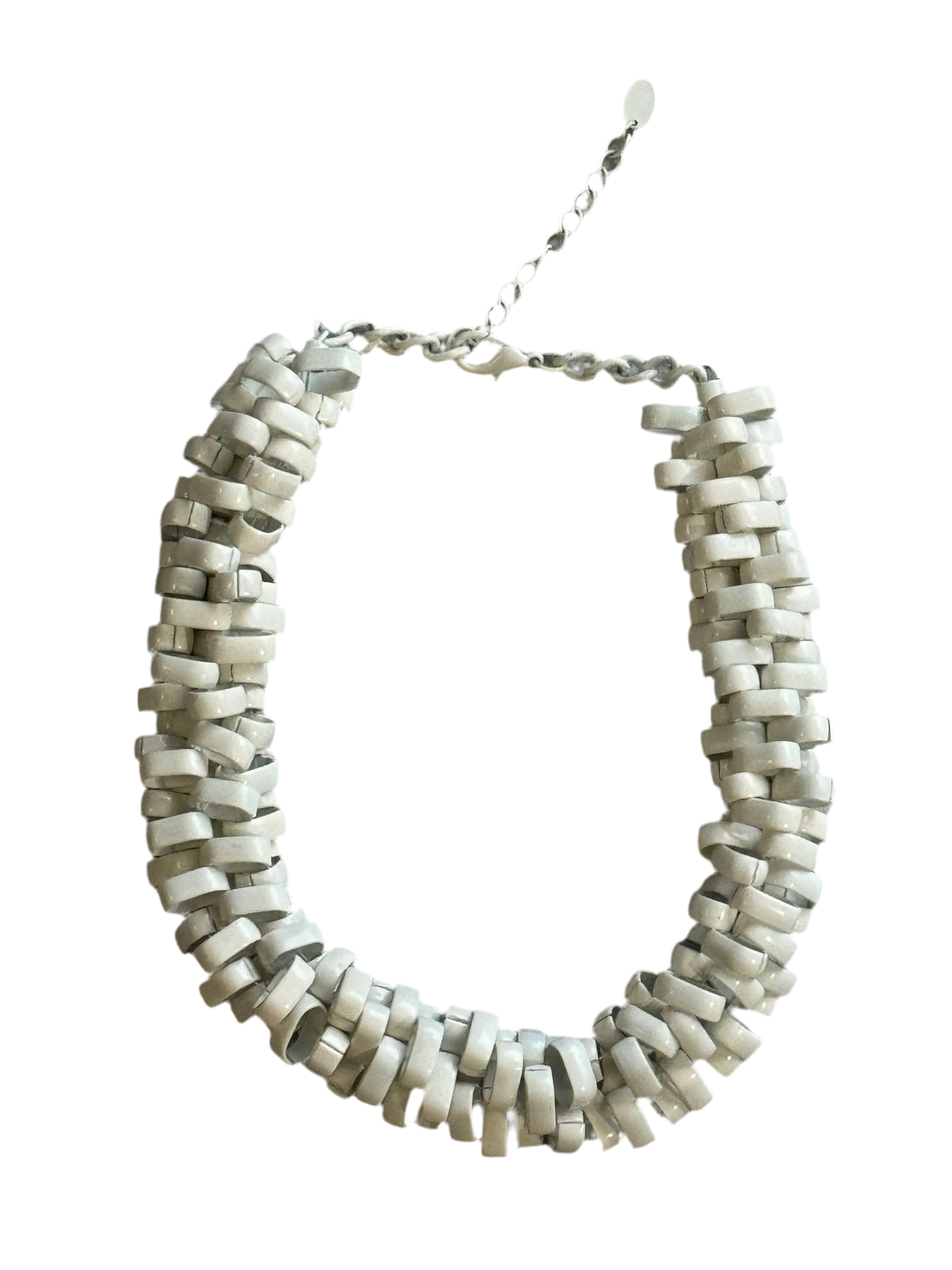 Zara white metal choker