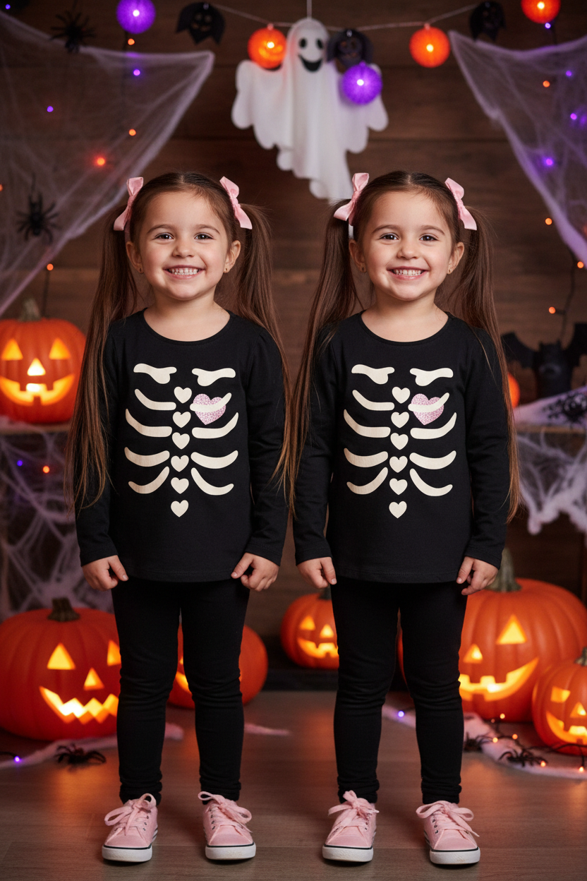 Preloved H&M twin skeletons t-shirts 2-4 years