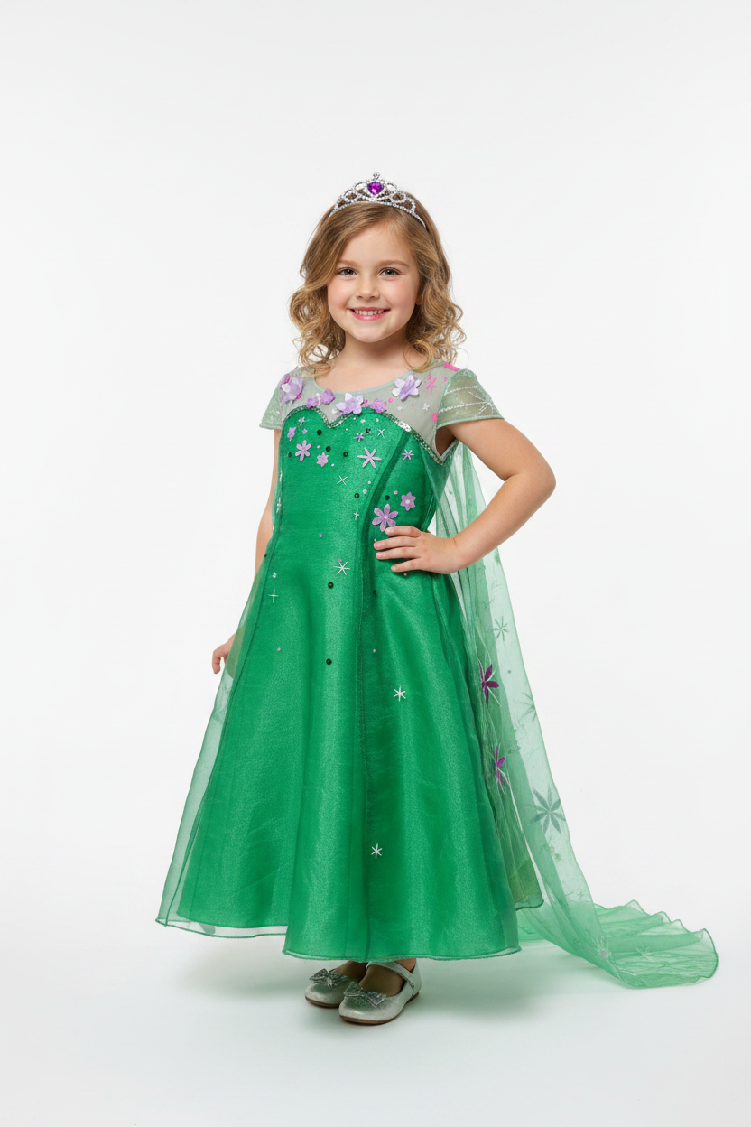 Preloved Fancy green dress, 4-5 years