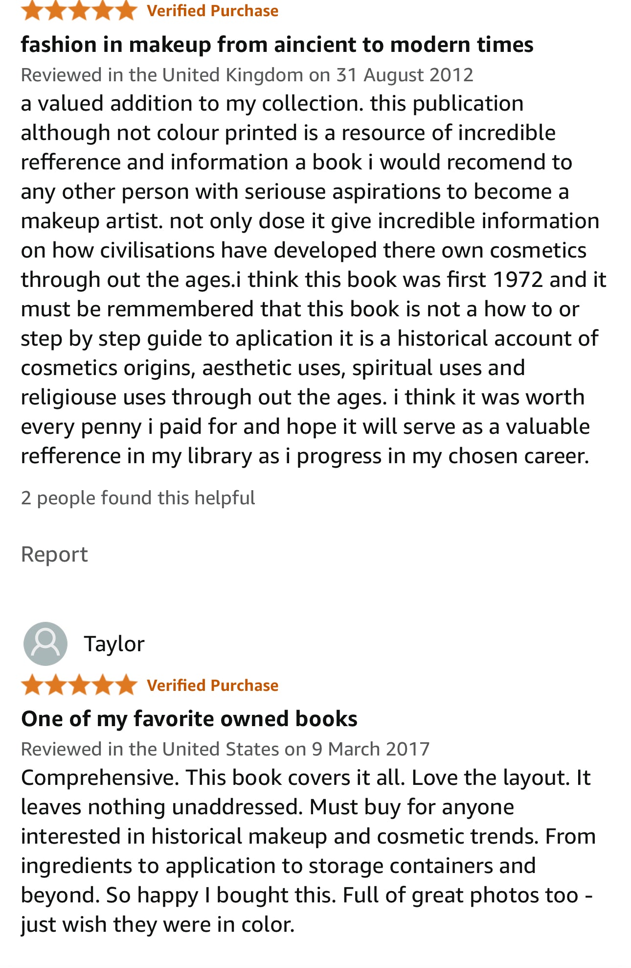 “ Fashions in Makeup, From Ancient to Modern Times” Book by Richard Corson