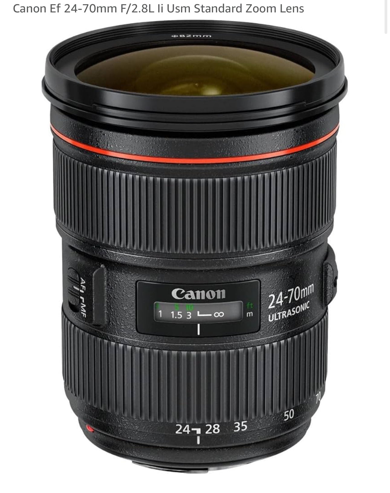 Canon zoom lens EF 24-70 f 2.8 L II USM