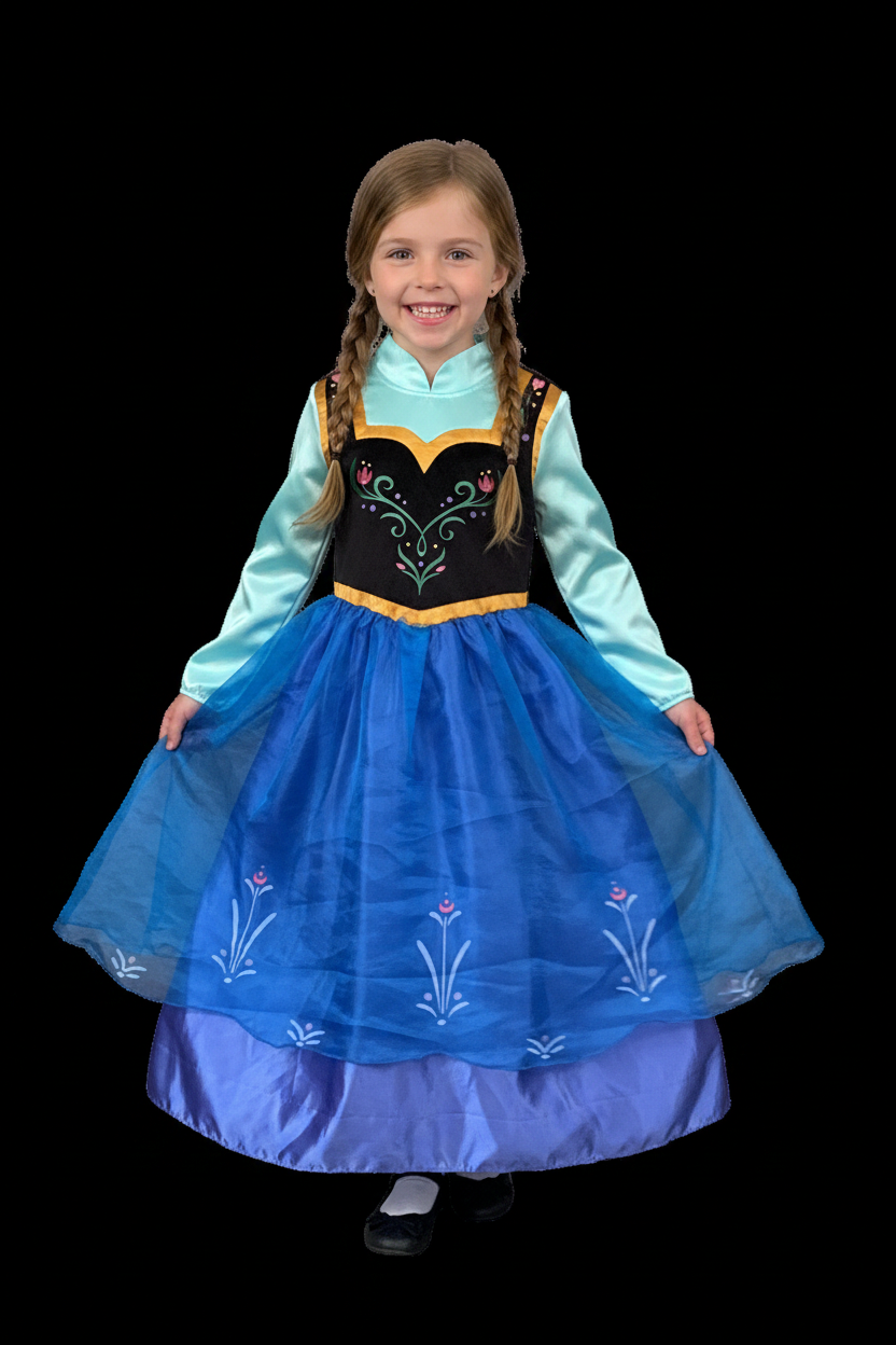 Preloved Anna From Frozen Dress, for 7-8 years