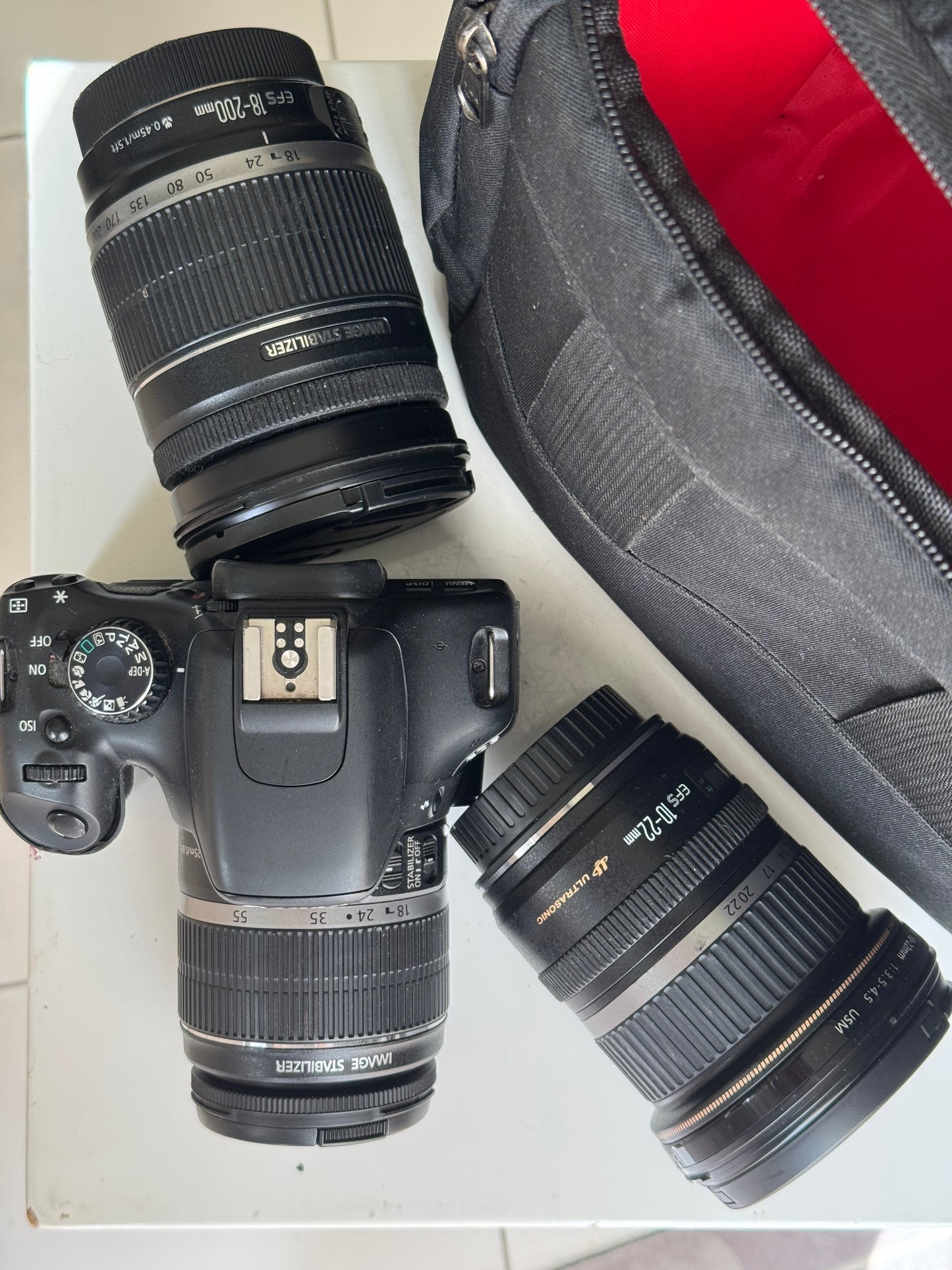 Canon EOS 550D camera and lenses set