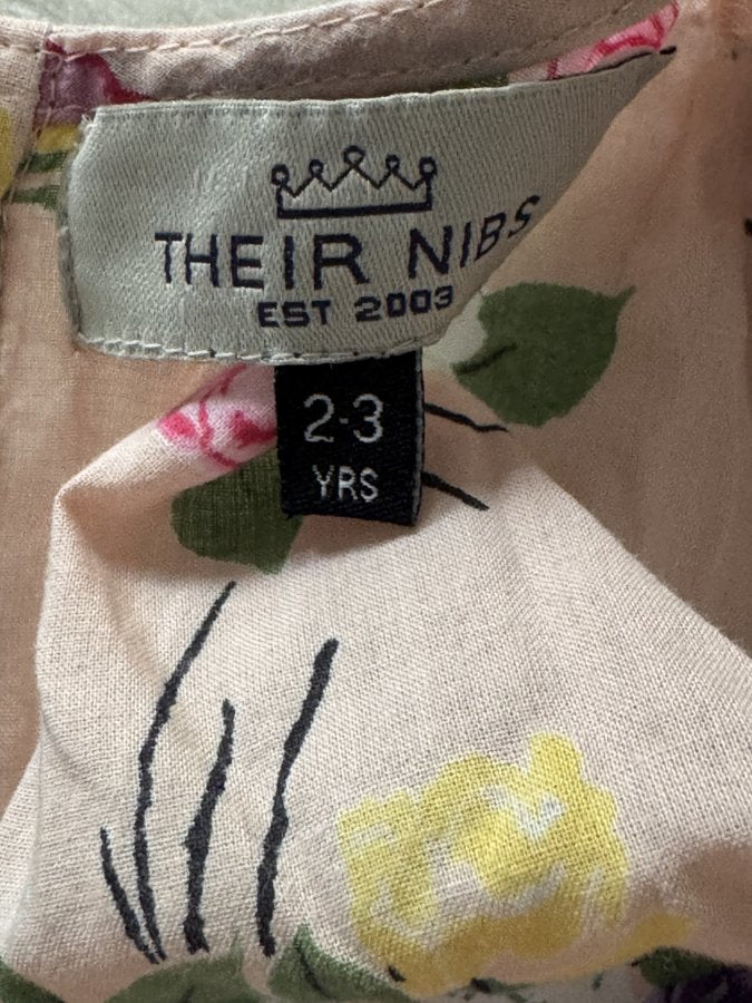 Preloved Their Nibs Pink Floral Dress – Girls 2-3 Years