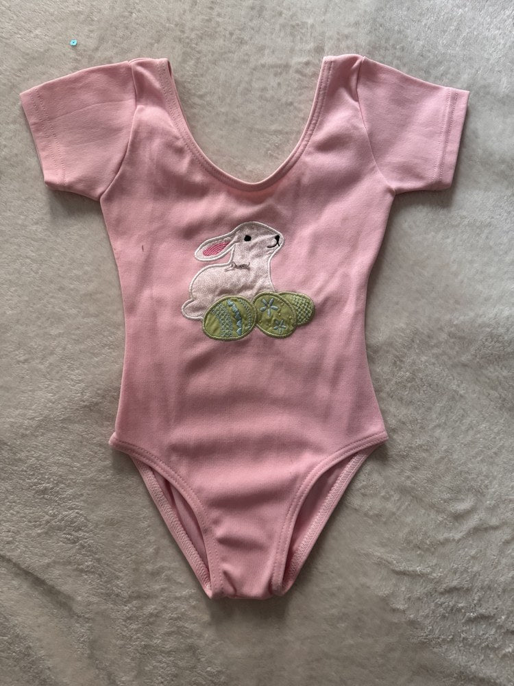Preloved Pink Bunny Applique Bodysuit for Baby Girl