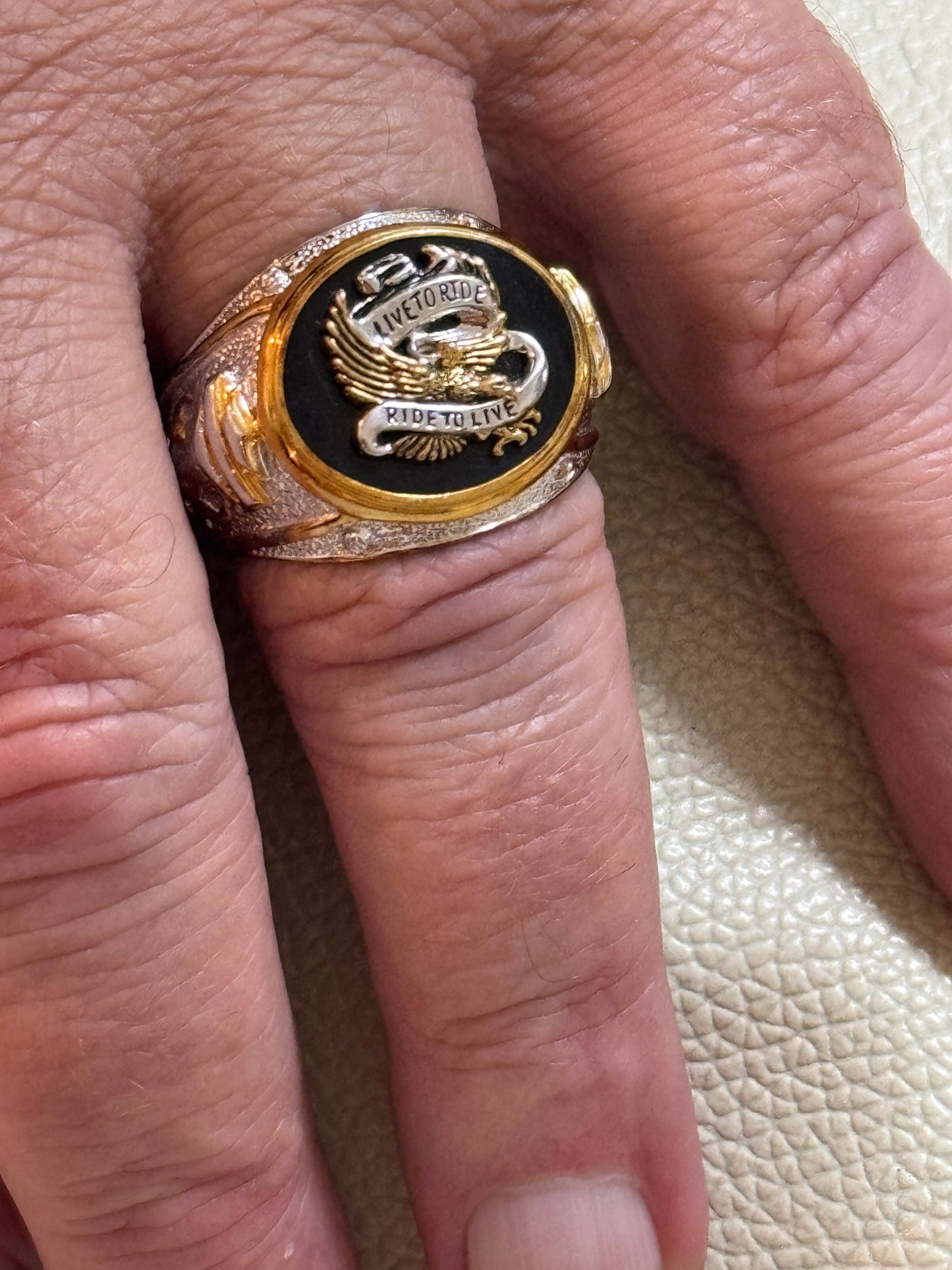 Harley Davidson Sterling Silver 925 Ring, 11 g