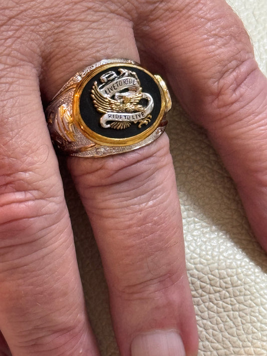 Harley Davidson Sterling Silver 925 Ring, 11 g