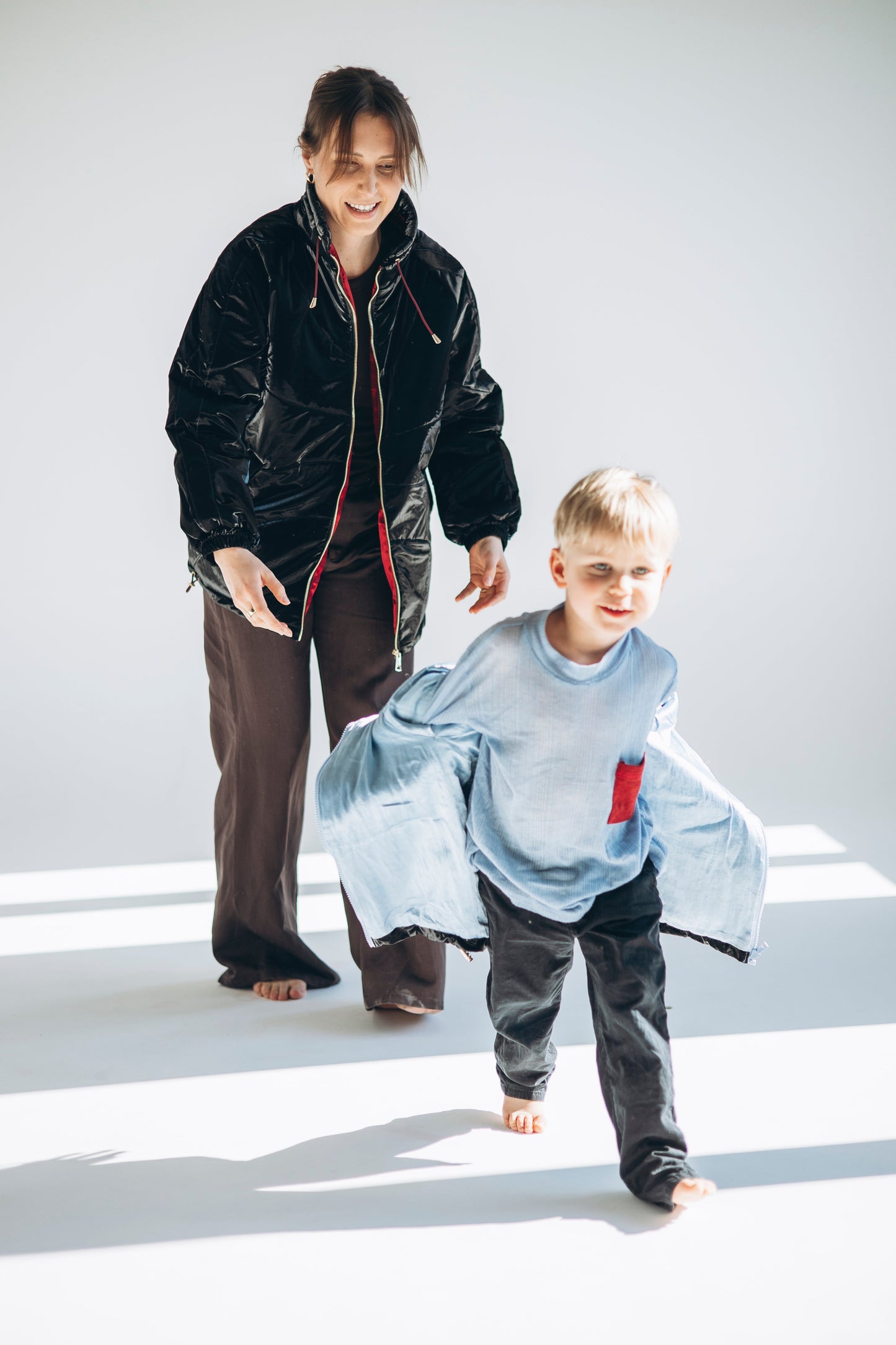 Kid's Wool Puff Jacket - Black - Natural, Non-Toxic & Insulated with 100% Wool